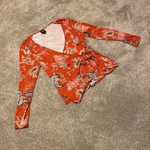 Bobeau cross cross tie shirt size xl women